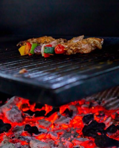 Brocheta a la leña