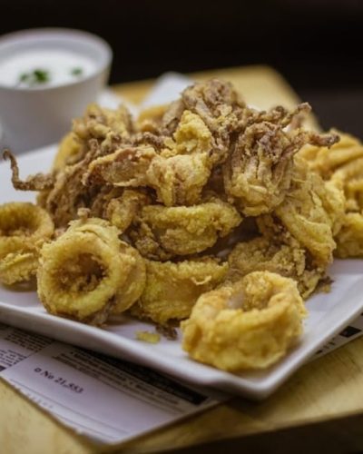 Menú Ibérico calamares a la andaluza con all y oli